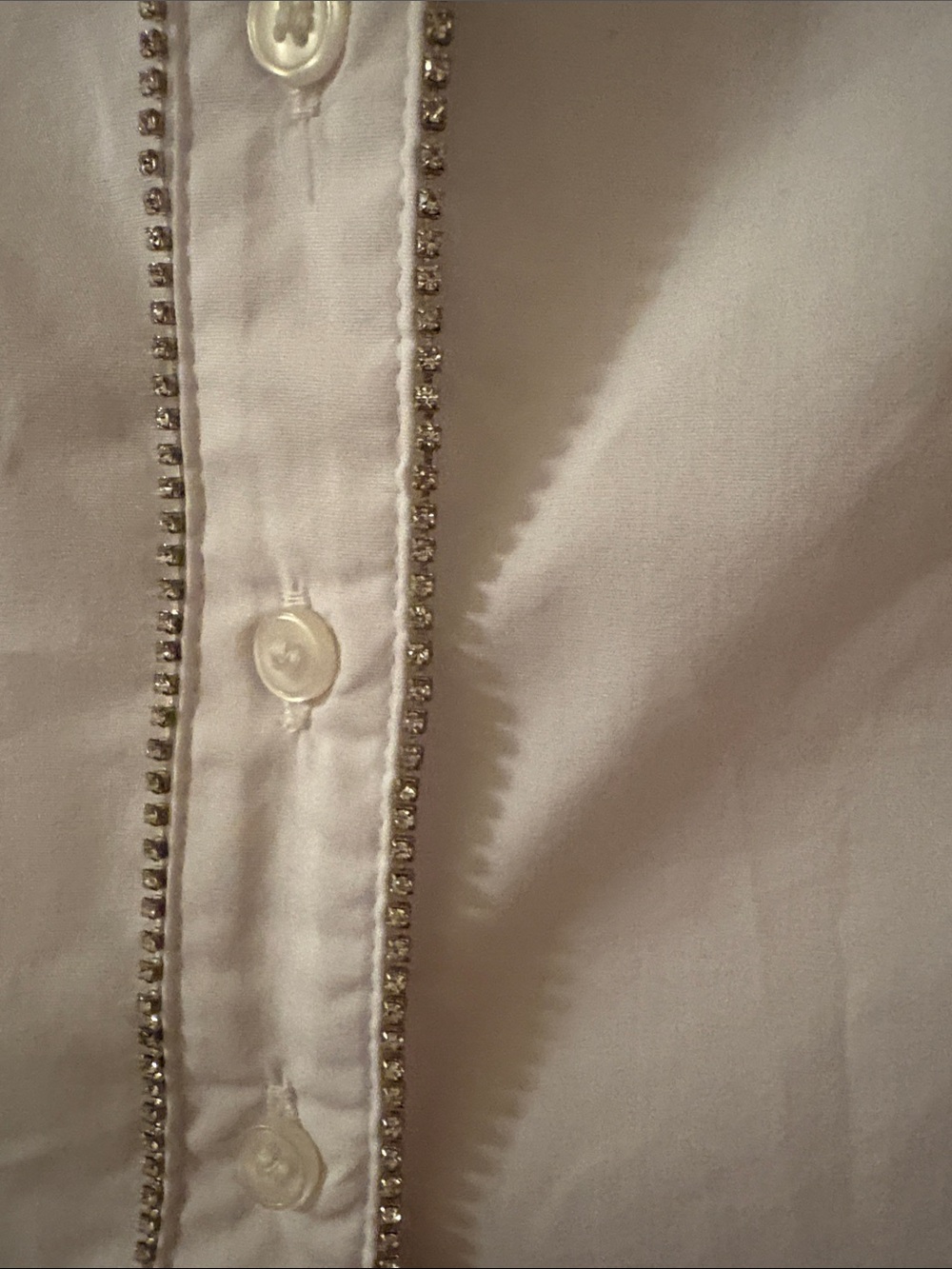 White Bridal blouse with rhinestones - Picture 4 of 4